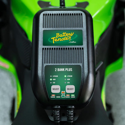 2 Bank Battery Charger and Maintainer, 12 Volt 1.25 AMP for Motorcycles, Atvs, Lawn Mowers