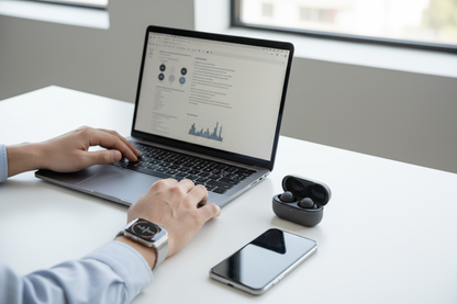 Premium tech products lifestyle photography