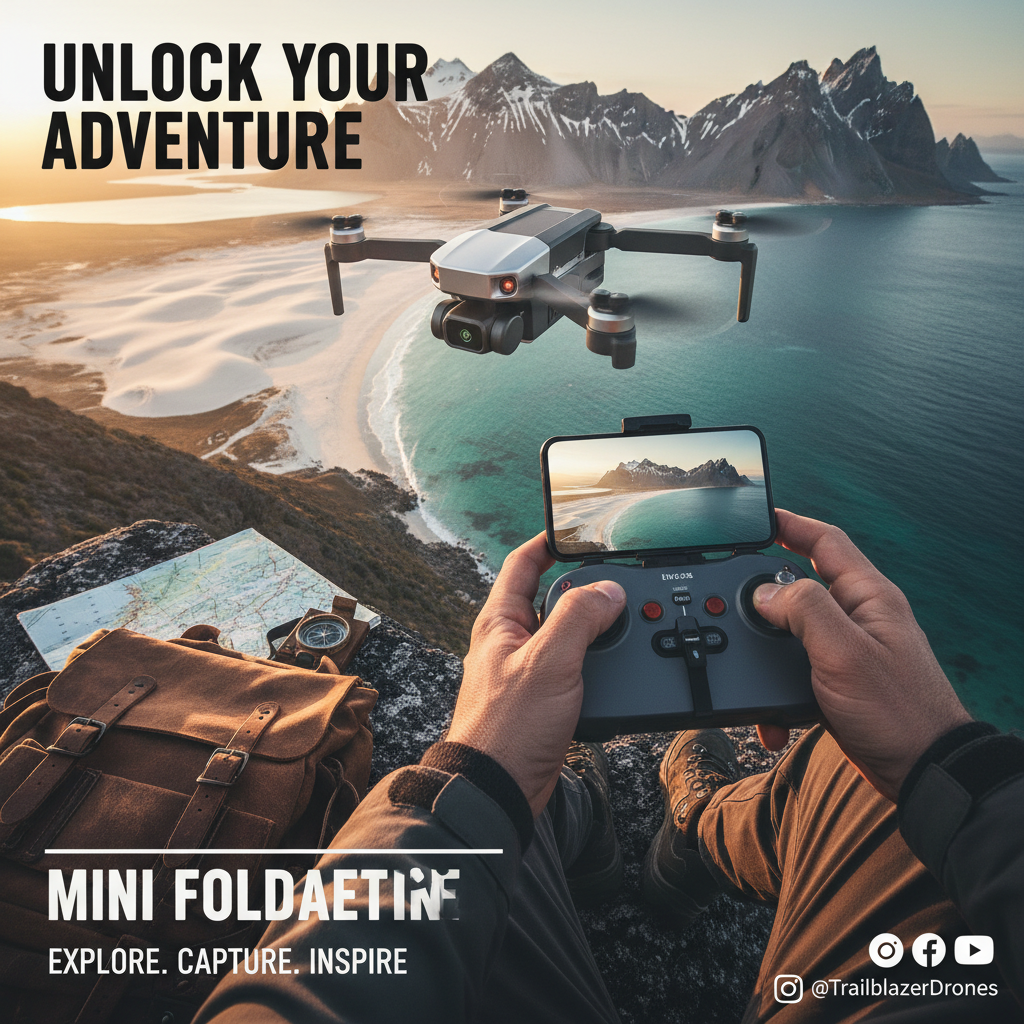 4K Mini Foldable Drone for Kids, Drone with Camera, RC Drone with Altitude Hold 3D Flips and Headless Mode Easy to Fly